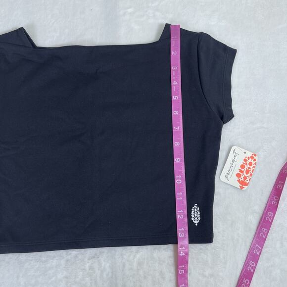 NWT FP Free People Movement Women's Black Sleeveless Top Active Crop Shirt Small - Picture 5 of 8